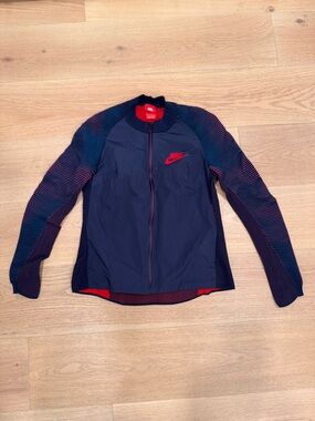 Nike Navy Jacket with Red Interior and Logo